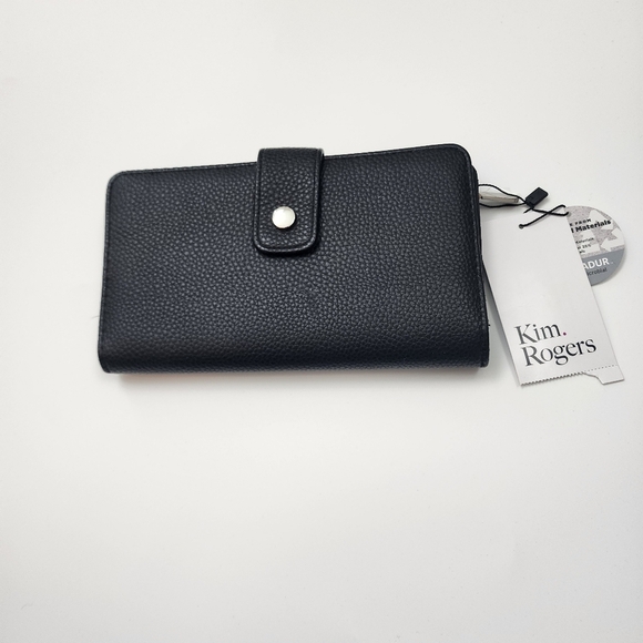 Kim Rogers All In One Wallet 8 X 5 New With Tags Black One Size - Picture 1 of 12